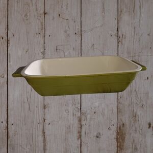 Cuisinart Rectangular Deep Dish 7"x10" Deep Dish Stoneware Green